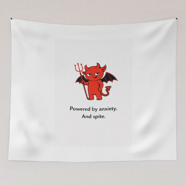 Item preview, Copy of A Little Bit Haunted: Powered by anxiety. And spite. (Devil) designed and sold by Haunted House of Cards.