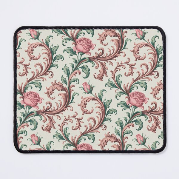 Item preview, Rococo Floral Damask Pattern – Pastel Baroque Rose Ornamental Seamless Design designed and sold by Tamas Das.