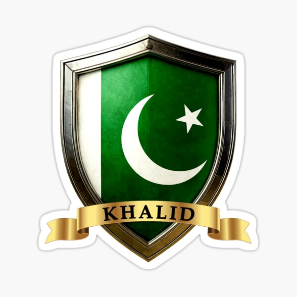 Khalid Pakistan Surname Shield Sticker
