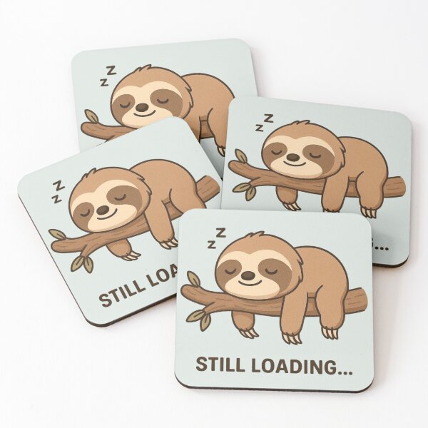 Item preview, Kawaii Sloth Still Loading – Cute Lazy Animal Art designed and sold by Aloloco.