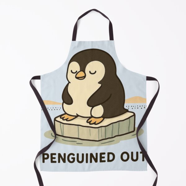 Item preview, Kawaii Penguin Penguined Out – Cute Chill Arctic Animal Art designed and sold by Aloloco.