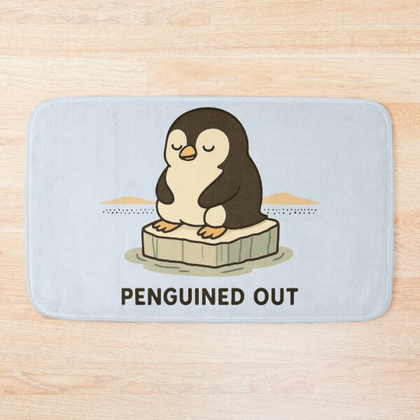 Item preview, Kawaii Penguin Penguined Out – Cute Chill Arctic Animal Art designed and sold by Aloloco.
