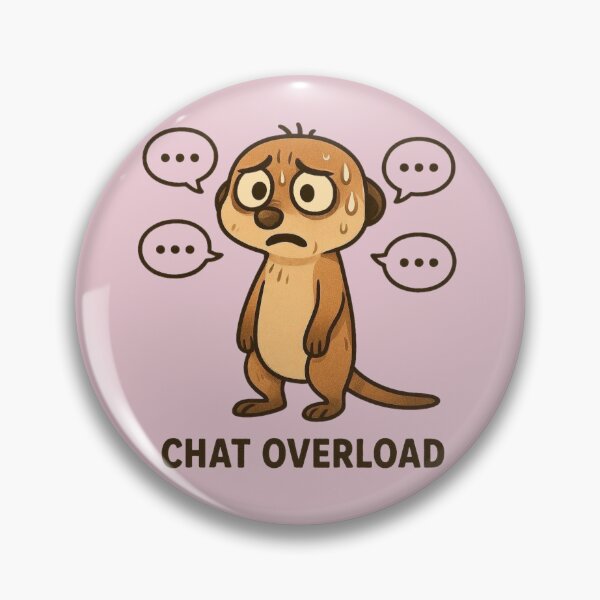 Item preview, Kawaii Meerkat Chat Overload – Cute Confused Animal Art designed and sold by Aloloco.