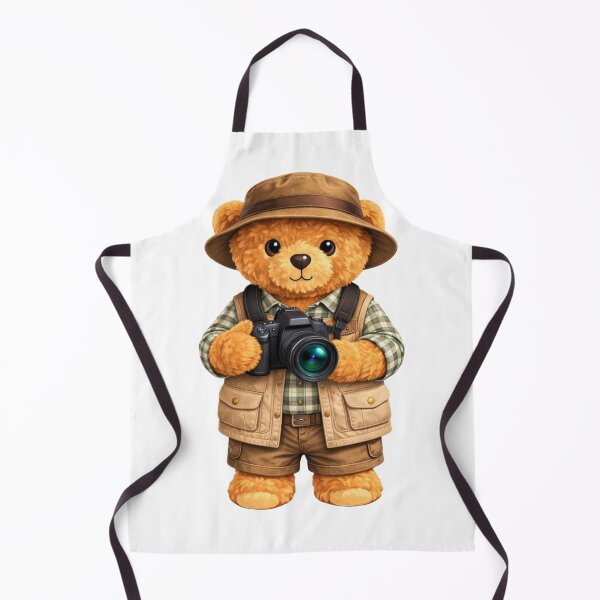 Item preview, Cute Photographer Teddy Bear with Vintage Camera & Cap Illustration designed and sold by CuteBear87.