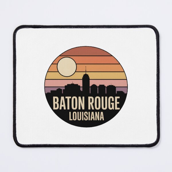 Item preview, Baton Rouge Louisiana: Sunset Skyline Outlined Moon designed and sold by CircinusStore.