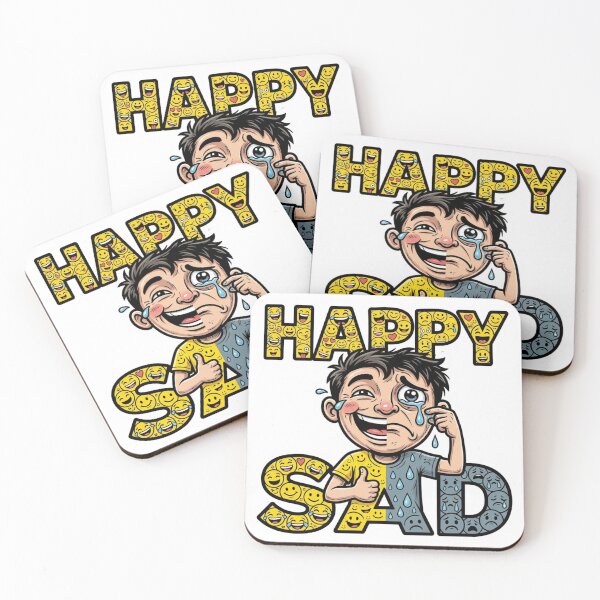 Item preview, Happy Sad Split Mood Sticker designed and sold by Imaginarium of Chaos falcon88 .