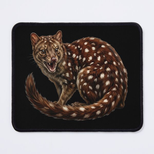 Item preview, The Spotted Assassin: Geometric Tiger Quoll Portrait | Australian Native Wildlife & Marsupial Predator Art designed and sold by FreiherrPK.