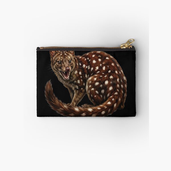 Item preview, The Spotted Assassin: Geometric Tiger Quoll Portrait | Australian Native Wildlife & Marsupial Predator Art designed and sold by FreiherrPK.