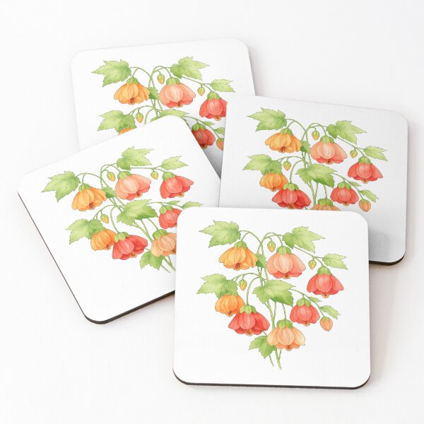 Item preview, Abutilon Flower Watercolor – Hanging Lantern Blooms Botanical Illustration designed and sold by Florrinda.