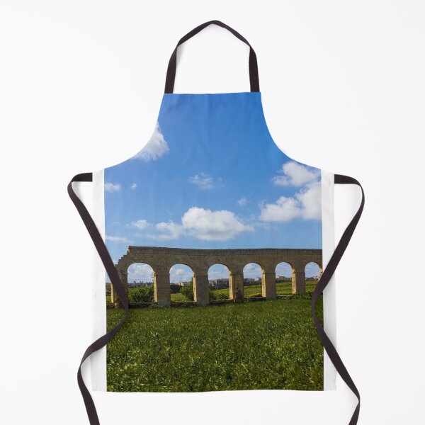 Item preview, Ancient Stone Aqueduct With Repeating Arches Over Green Field Under Blue Sky And Clouds designed and sold by Nmallia.