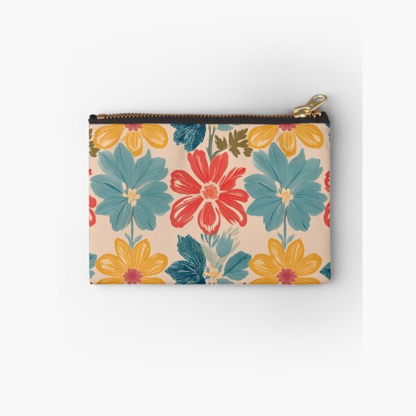 Item preview, Playful Retro Colorful Floral Pattern – Crayon Style designed and sold by soft-pop-studio.