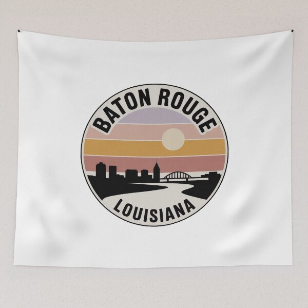 Item preview, Baton Rouge Louisiana: Muted Sunset Skyline River Bridge designed and sold by CircinusStore.