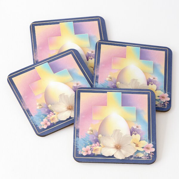 Item preview, Glowing Easter Cross with Flowers – Christian Resurrection Holiday Design designed and sold by olenapetol.