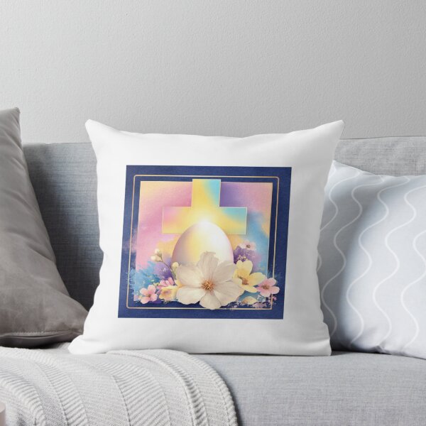 Item preview, Glowing Easter Cross with Flowers – Christian Resurrection Holiday Design designed and sold by olenapetol.