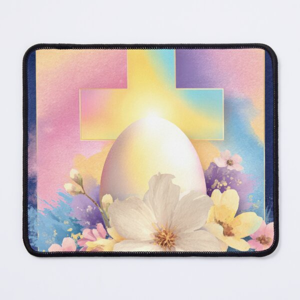 Item preview, Glowing Easter Cross with Flowers – Christian Resurrection Holiday Design designed and sold by olenapetol.