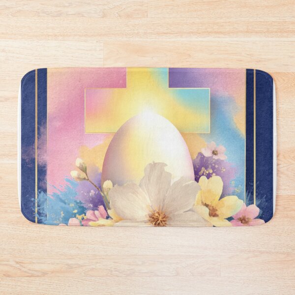 Item preview, Glowing Easter Cross with Flowers – Christian Resurrection Holiday Design designed and sold by olenapetol.