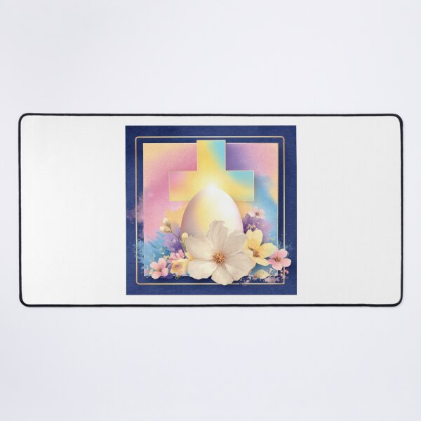 Item preview, Glowing Easter Cross with Flowers – Christian Resurrection Holiday Design designed and sold by olenapetol.