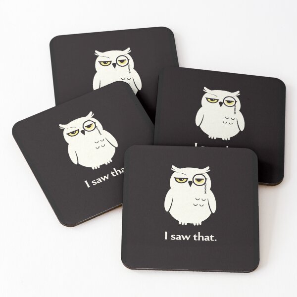 Item preview, A Little Bit Haunted: I saw that. (Owl) designed and sold by Haunted House of Cards.