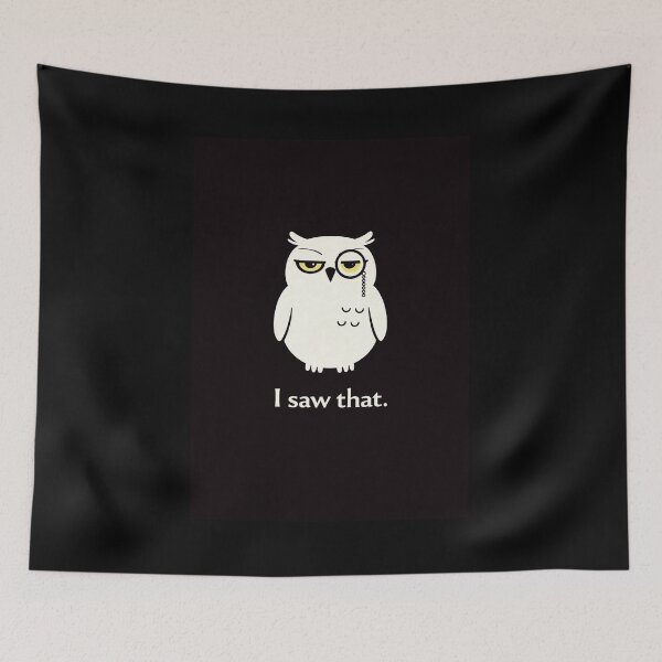 Item preview, A Little Bit Haunted: I saw that. (Owl) designed and sold by Haunted House of Cards.