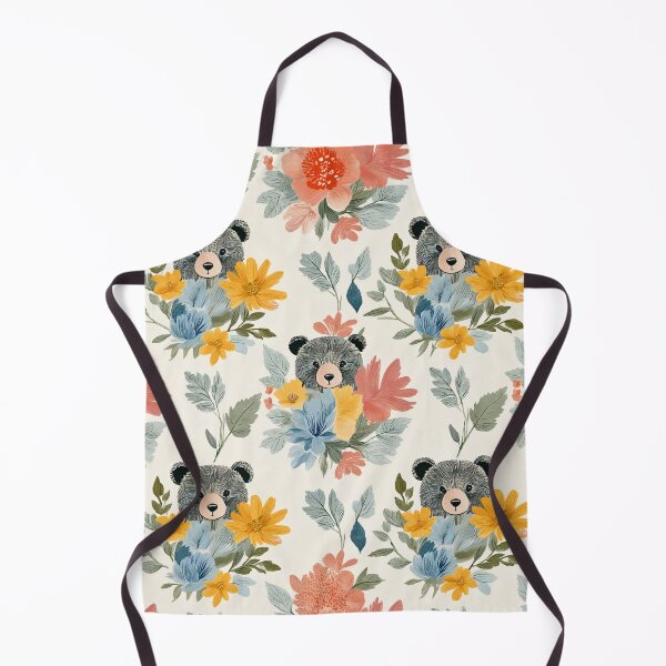 Item preview, Playful Retro Colorful Floral Pattern – Cute Retro Bear Bloom designed and sold by soft-pop-studio.