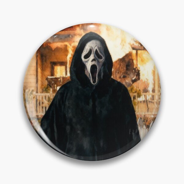 Item preview, Scream 7 burning house watercolour art designed and sold by VXprints.
