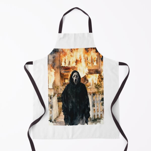 Item preview, Scream 7 burning house watercolour art designed and sold by VXprints.
