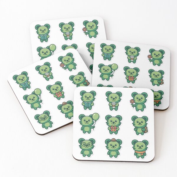 Item preview, Bunch Green Bear Cartoon illustration graphic art designed and sold by MagicMaker1984.