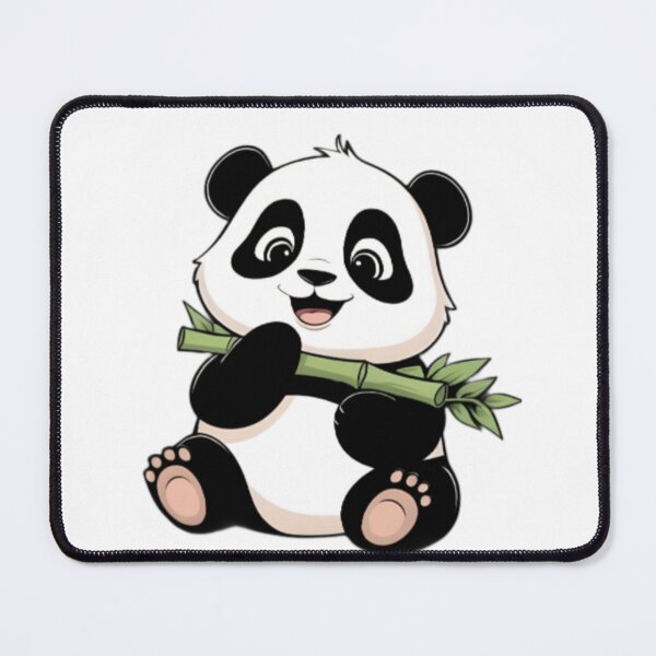 Item preview, Cute Panda Eating Bamboo | Kawaii Panda Cartoon | Adorable Animal Aesthetic Sticker Design designed and sold by Aedition.