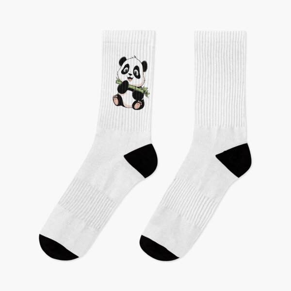 Item preview, Cute Panda Eating Bamboo | Kawaii Panda Cartoon | Adorable Animal Aesthetic Sticker Design designed and sold by Aedition.
