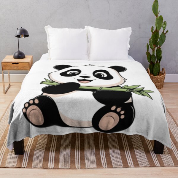 Item preview, Cute Panda Eating Bamboo | Kawaii Panda Cartoon | Adorable Animal Aesthetic Sticker Design designed and sold by Aedition.