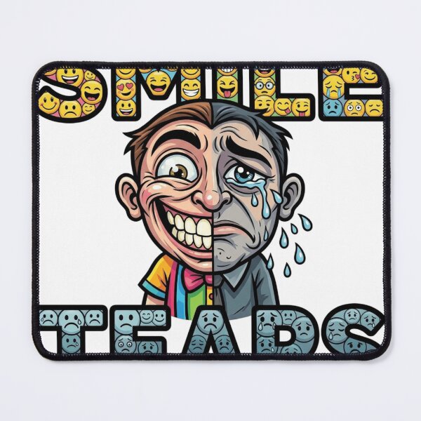 Item preview, Smile Tears Mixed Feelings Sticker designed and sold by Imaginarium of Chaos falcon88 .