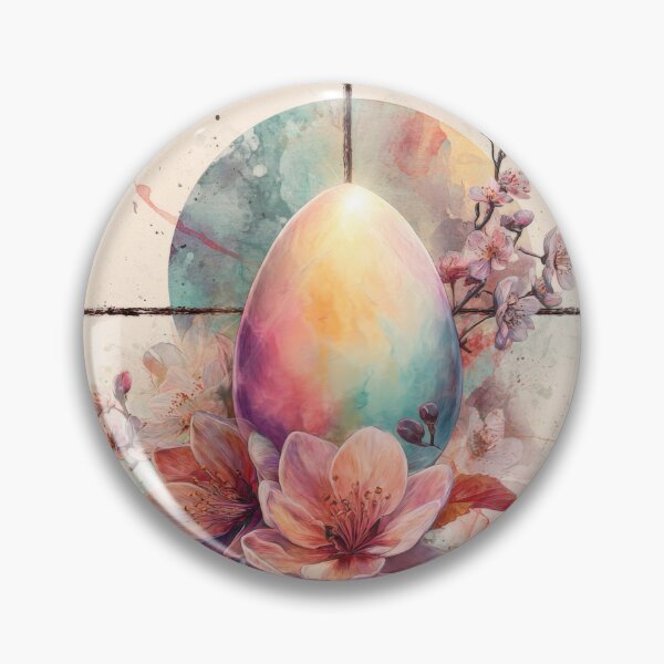 Item preview, Floral Easter Egg with Cross – Christian Spring Faith Illustration designed and sold by olenapetol.