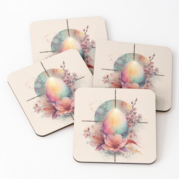 Item preview, Floral Easter Egg with Cross – Christian Spring Faith Illustration designed and sold by olenapetol.