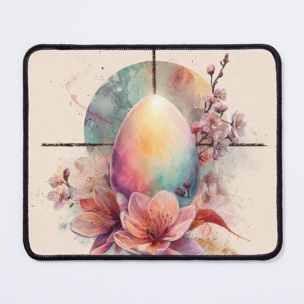 Item preview, Floral Easter Egg with Cross – Christian Spring Faith Illustration designed and sold by olenapetol.