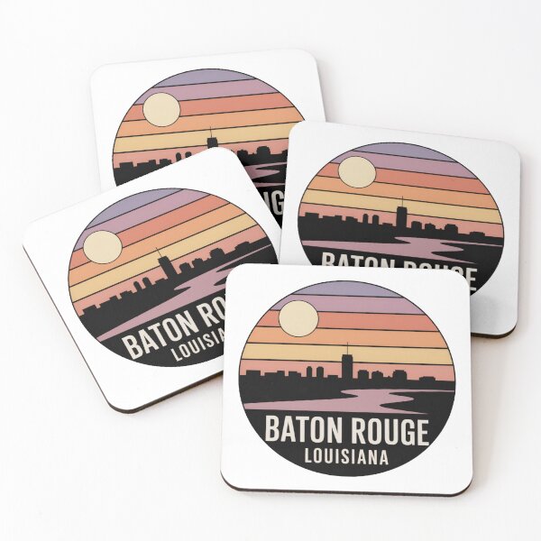 Item preview, Baton Rouge Louisiana: Sunset Skyline River Cream Moon designed and sold by CircinusStore.