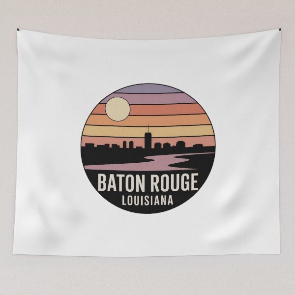Item preview, Baton Rouge Louisiana: Sunset Skyline River Cream Moon designed and sold by CircinusStore.
