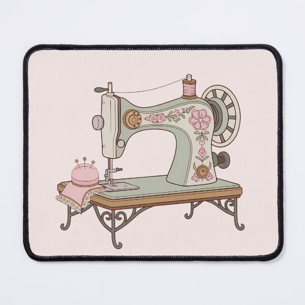 Item preview, Retro Sewing Machine Vintage Illustration – Sewing Lover Gift designed and sold by MarJul.