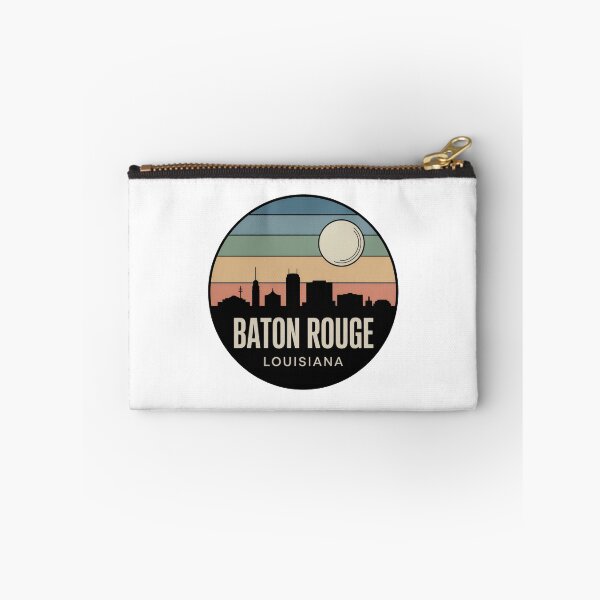 Item preview, Baton Rouge Louisiana: Muted Stripes Skyline Textured Moon designed and sold by CircinusStore.