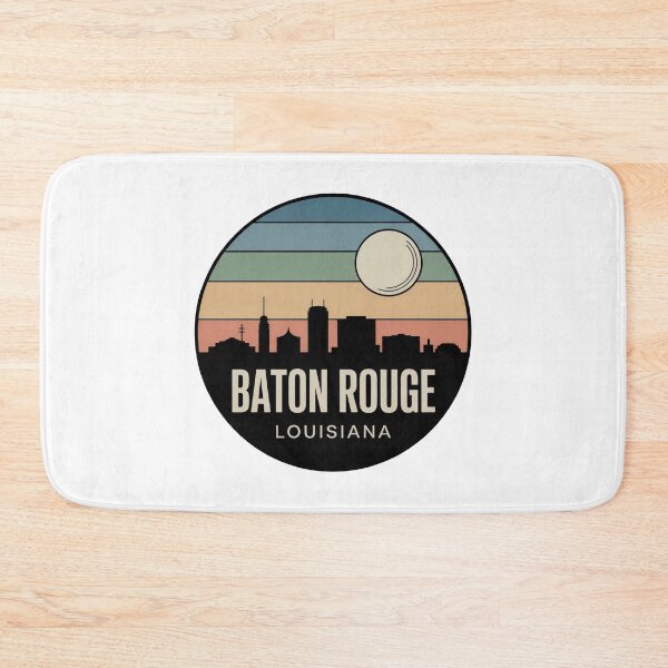 Item preview, Baton Rouge Louisiana: Muted Stripes Skyline Textured Moon designed and sold by CircinusStore.