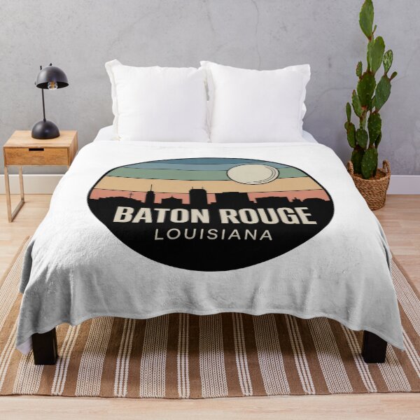 Item preview, Baton Rouge Louisiana: Muted Stripes Skyline Textured Moon designed and sold by CircinusStore.