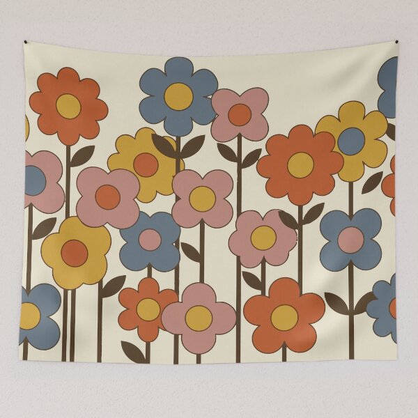Item preview, Retro 70s Flower Power – Vintage Boho Floral Garden designed and sold by Far Out Goods.