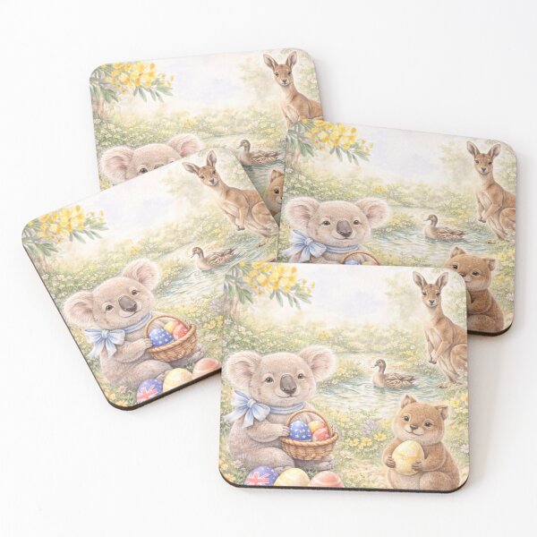 Item preview, Happy Easter from Australia – Koala, Kangaroo & Bushland Art designed and sold by inspired-works.