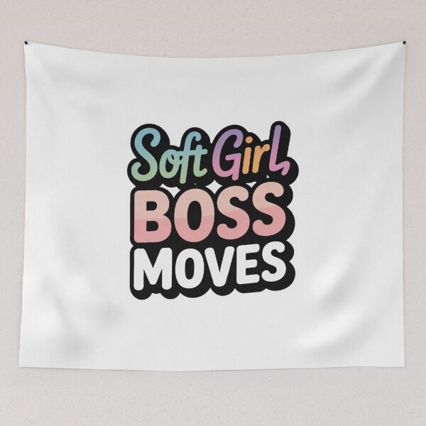 Item preview, Soft Girl Boss Moves . Aesthetic Feminine Empowerment Typography Design designed and sold by Aarvya Fashion Club ( A.F.C ).