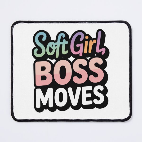 Item preview, Soft Girl Boss Moves . Aesthetic Feminine Empowerment Typography Design designed and sold by Aarvya Fashion Club ( A.F.C ).