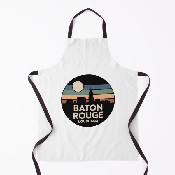 Item preview, Baton Rouge Louisiana: Muted Stripes Skyline Stacked Text Night designed and sold by CircinusStore.