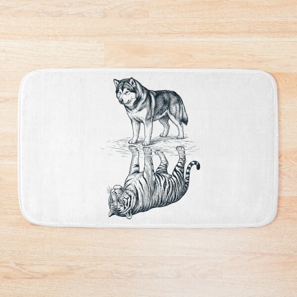 Item preview, Vintage Alaskan Malamute Reflection Tiger Dog Lover designed and sold by DoodleTortle.