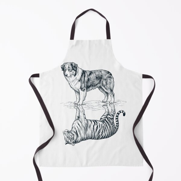 Item preview, Vintage Australian Shepherd Reflection Tiger Dog Lover designed and sold by DoodleTortle.