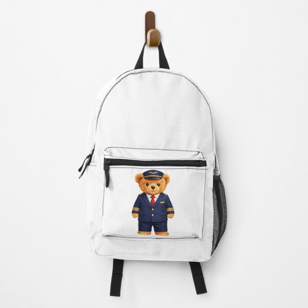 Item preview, Dapper Teddy Bear Pilot Captain - Aviation Mascot Illustration designed and sold by CuteBear87.
