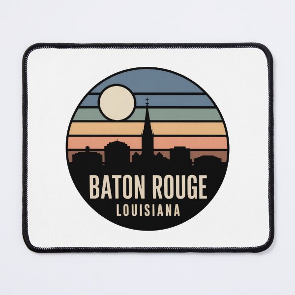 Item preview, Baton Rouge Louisiana: Cathedral Spire Skyline Dark Badge designed and sold by CircinusStore.