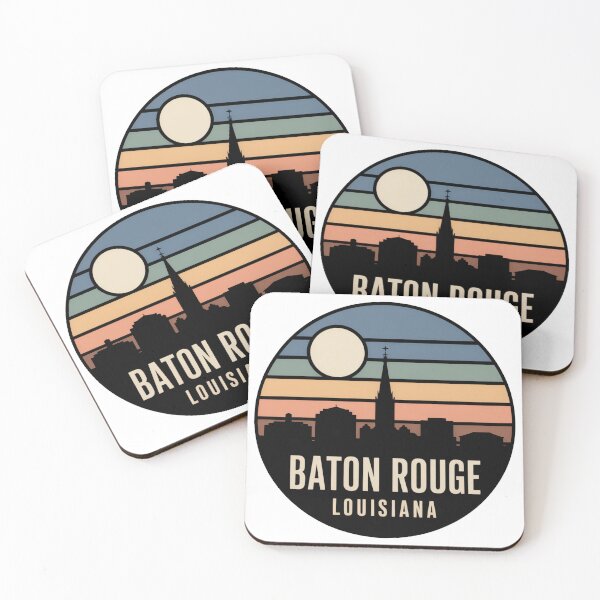 Item preview, Baton Rouge Louisiana: Cathedral Spire Skyline Dark Badge designed and sold by CircinusStore.